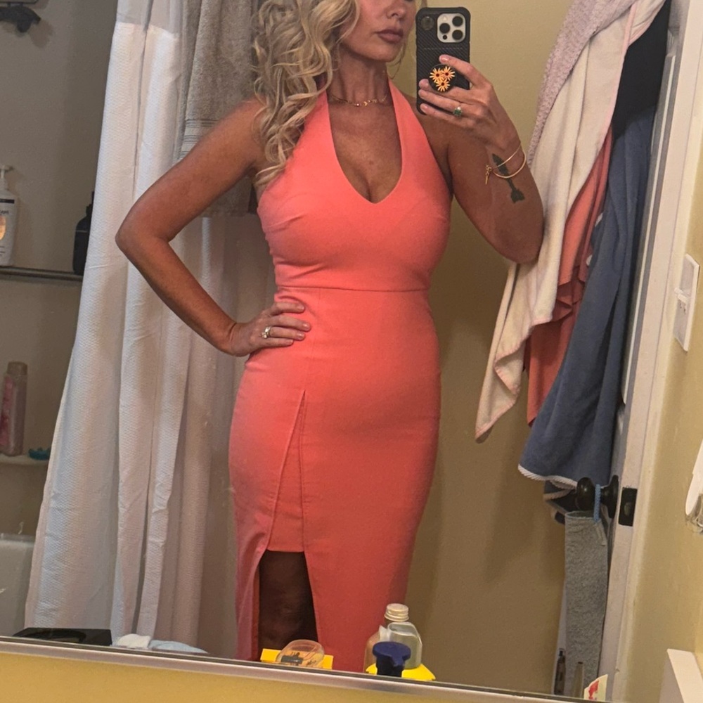 LIKELY Revolve Rudina Halter Gown Dress in Coral - Size 0 2 4 or 6  *NEW w/ Tag*